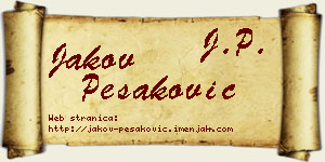 Jakov Pešaković vizit kartica